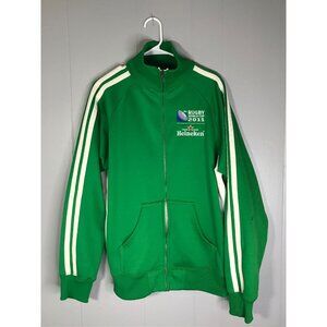 2011 Rugby World Cup Zip up Heineken Stripes white Green XLarge